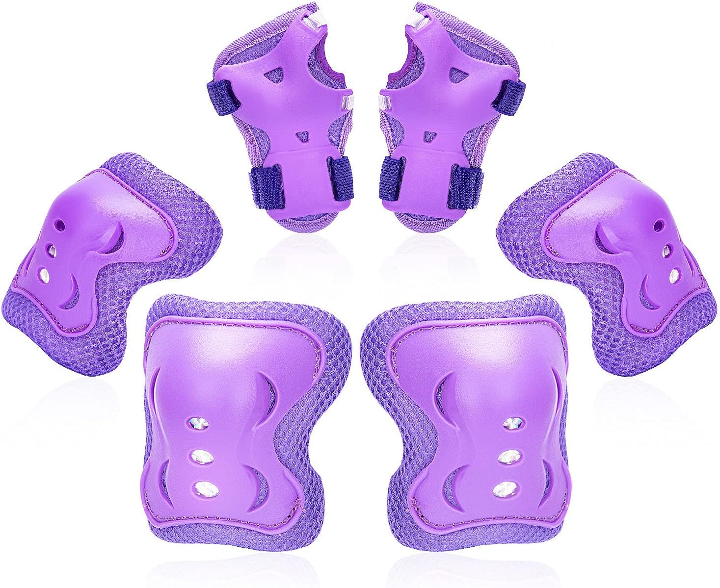 Kids/Youth Knee Pads Elbow Pad Wrist Guards Protective Gear Set, for Child Rolle...