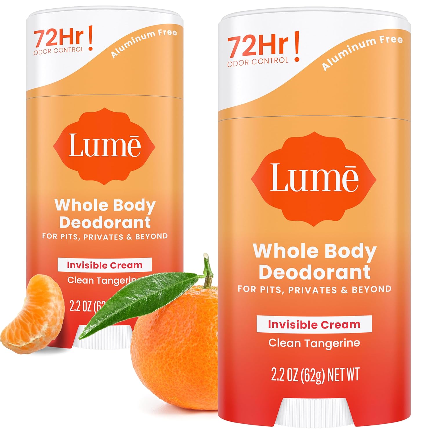 Lume Whole Body Deodorant - Invisible Cream Stick - 72 Hour Odor Control - Alumi...