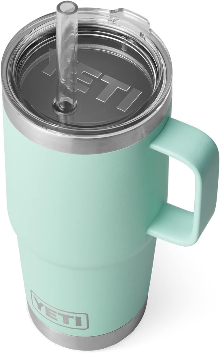 YETI Rambler Tumbler with Handle and Straw Lid, Vacuum Insulated Travel Mug, Sta...