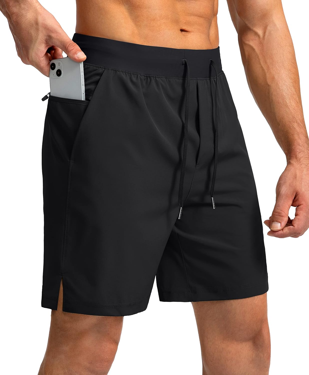Men's Running Shorts with Zipper Pockets 7 Inch / 5 Inch Lightweight Quick Dry G...