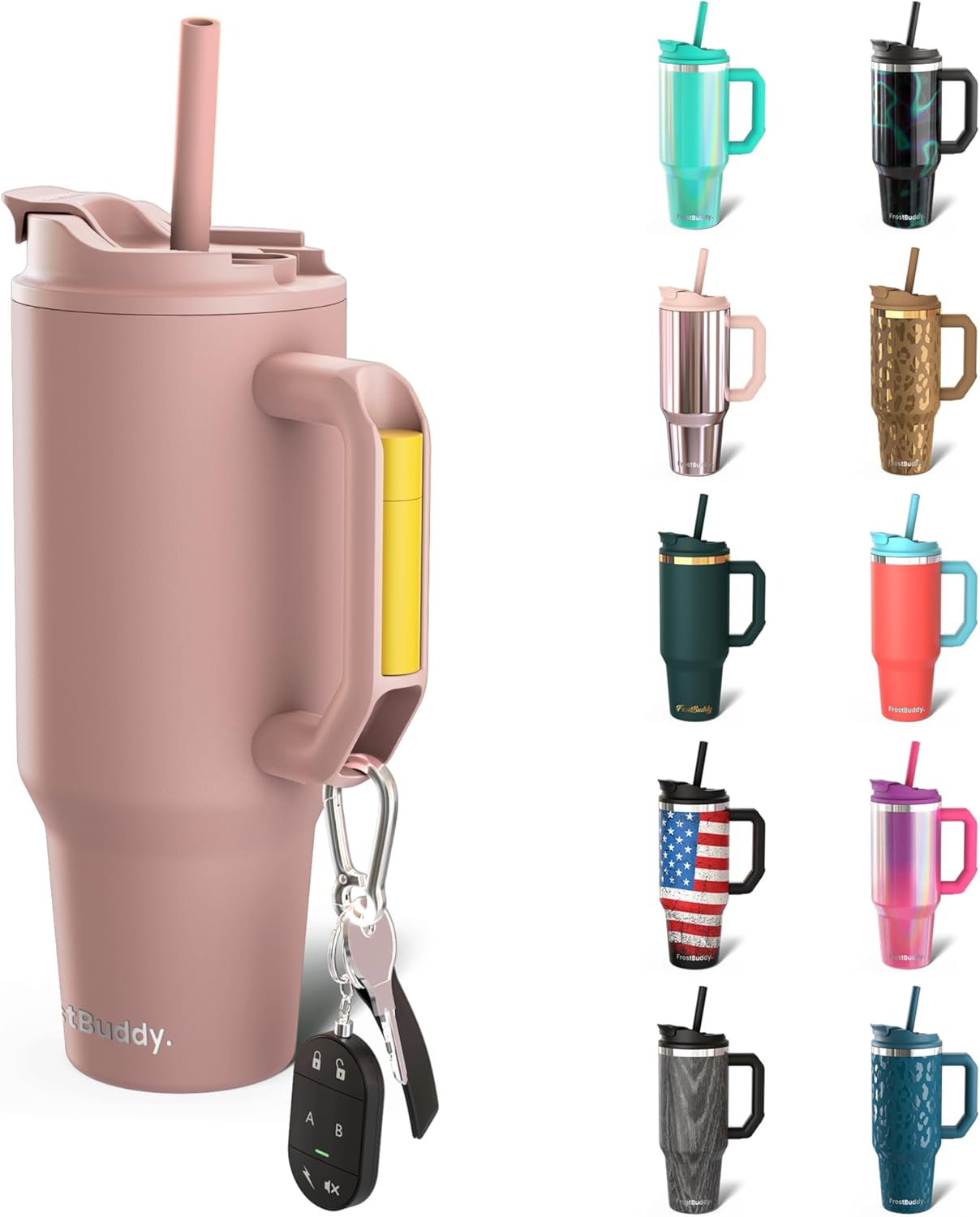 Thicc Buddy - 40 oz Stainless Steel Vacuum Insulated Tumbler with Lid and Straw...