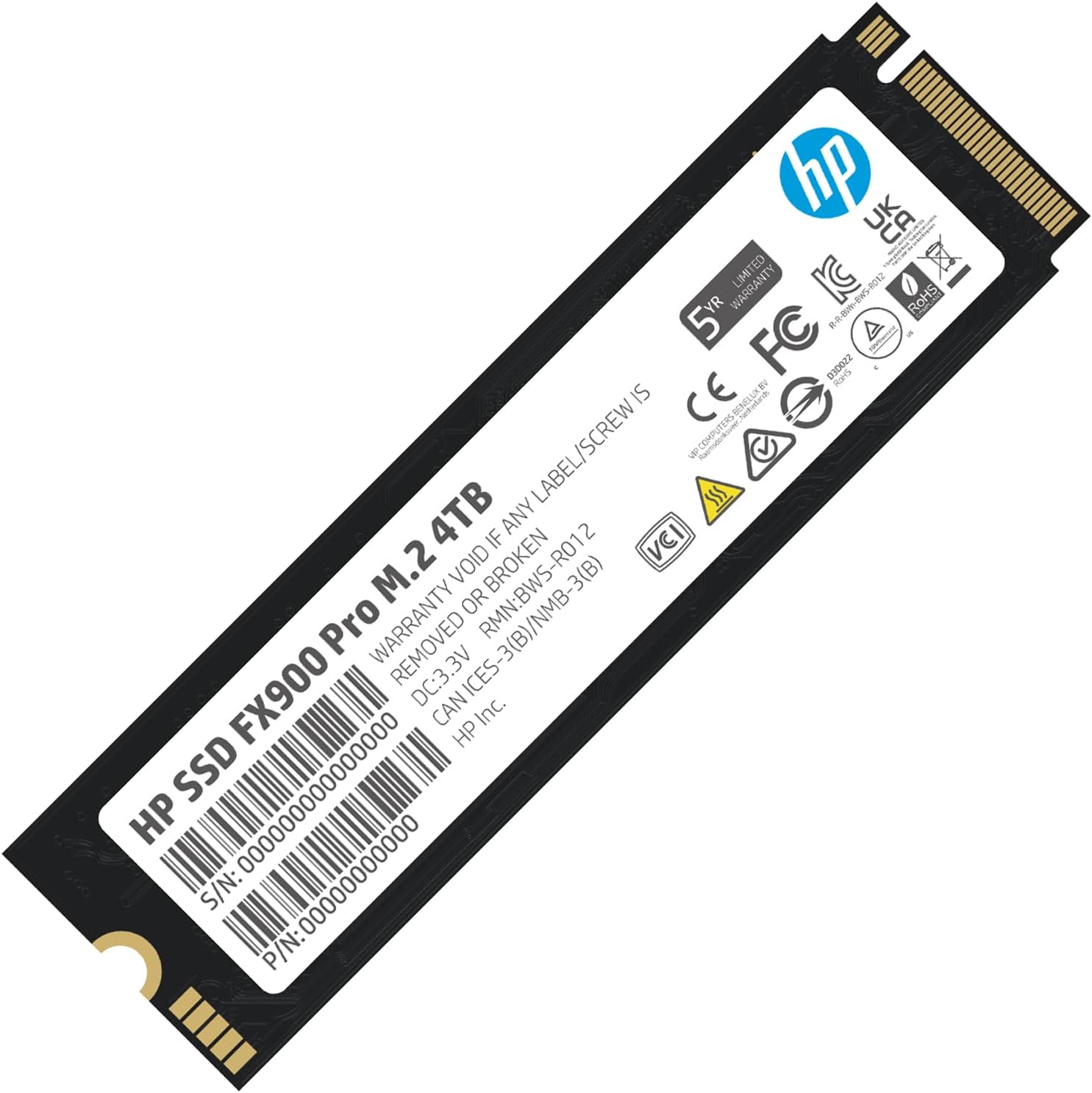 HP FX900 Pro 4TB M.2 NVMe SSD 2280 Gen4 x4, Up to 7400 MB/s, 3D NAND Flash, DRAM...