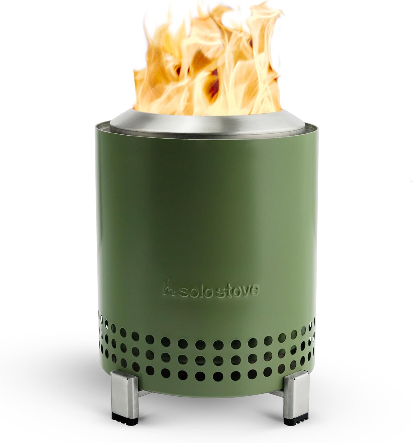 Solo Stove Mesa, 5.1 Inch Tabletop Fire Pit with Stand - Smokeless, Stainless St...