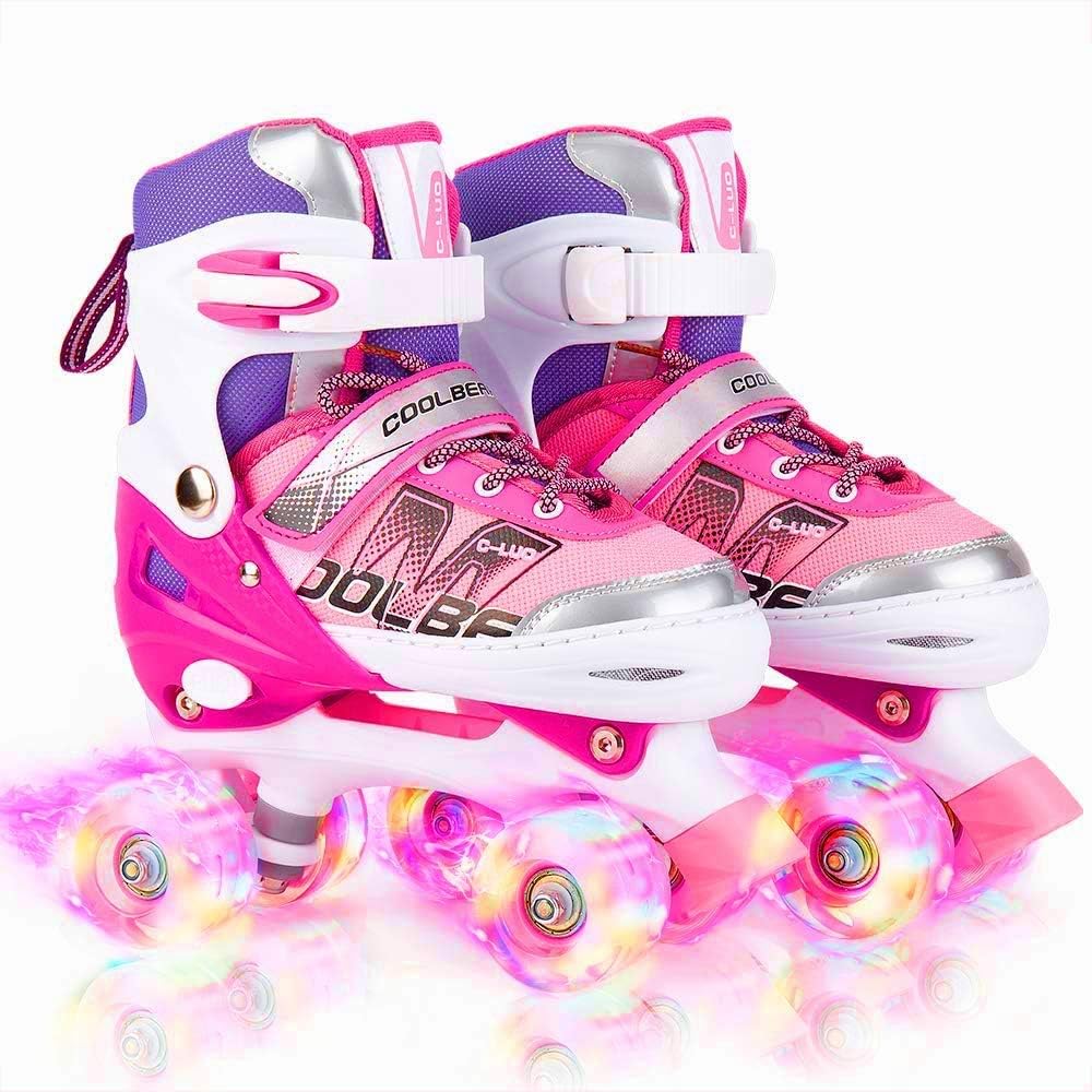 Sowume Adjustable Roller Skates for Girls and Women, All 8 Wheels of Girl's Skat...