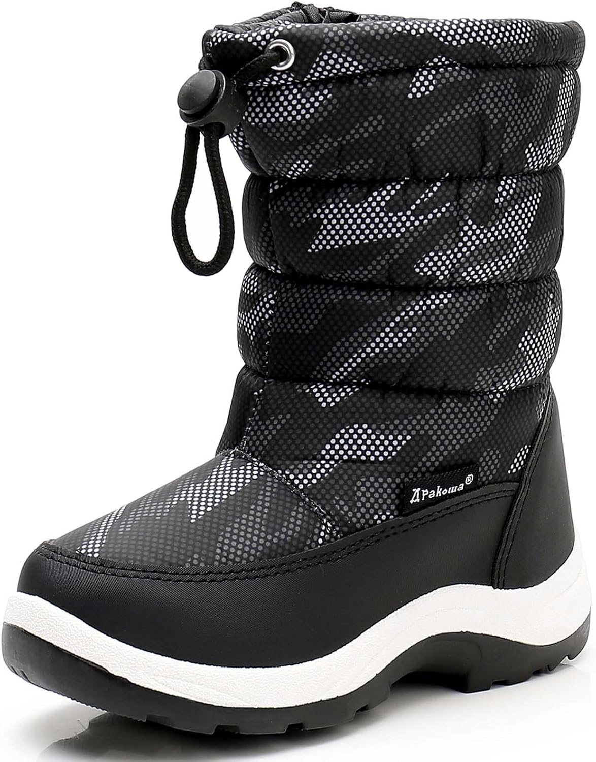 Apakowa Kids Boys Girls Cold Weather Water Resistant Winter Snow Boots (Toddler/...