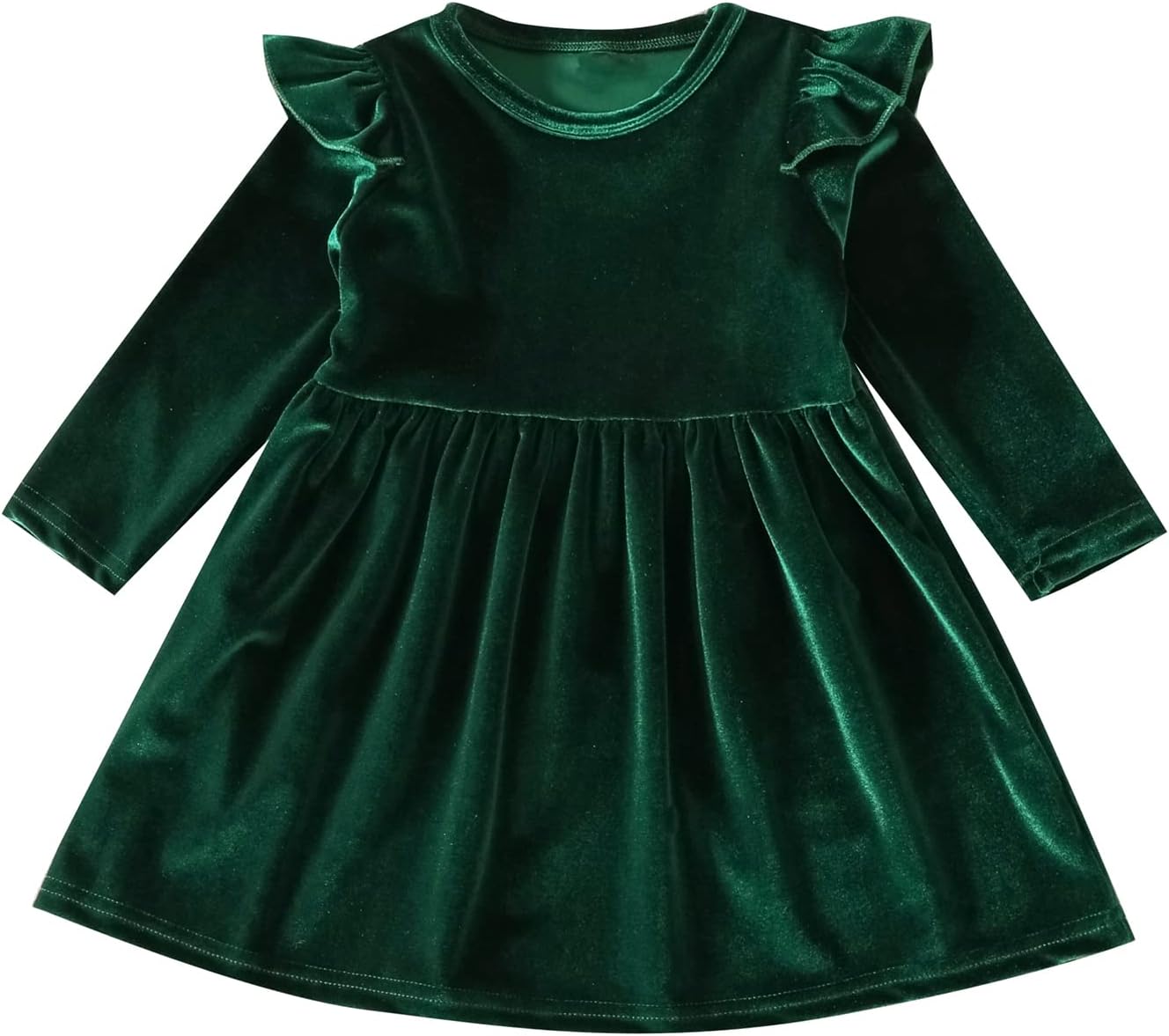 IDOPIP Toddler Baby Girls Velvet Tutu Dress Long Sleeve Princess Christmas Birth...