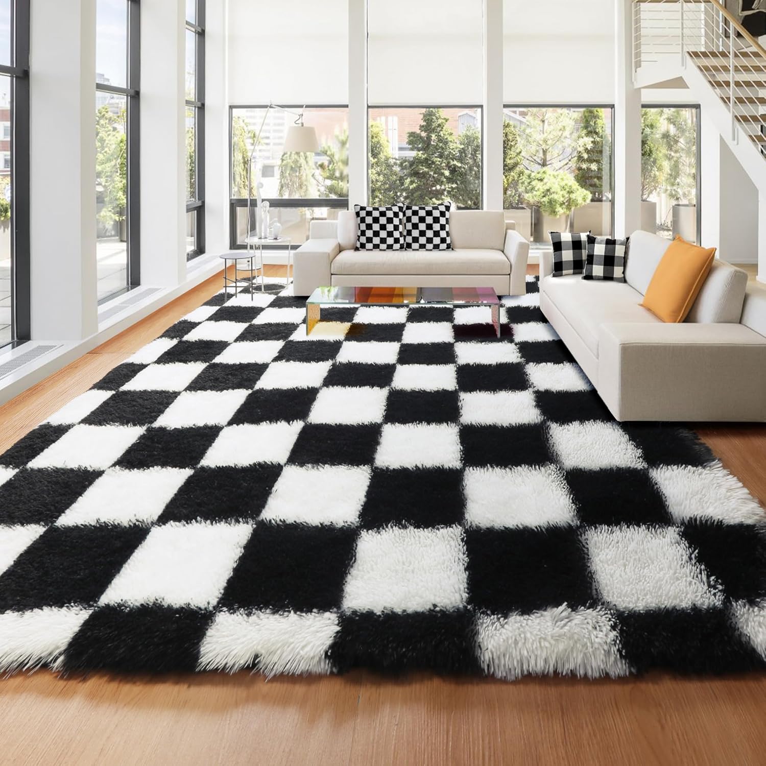 KICMOR 8x10 Area Rugs for Living Room, Large Fluffy Rug for Bedroom, Soft Plush...