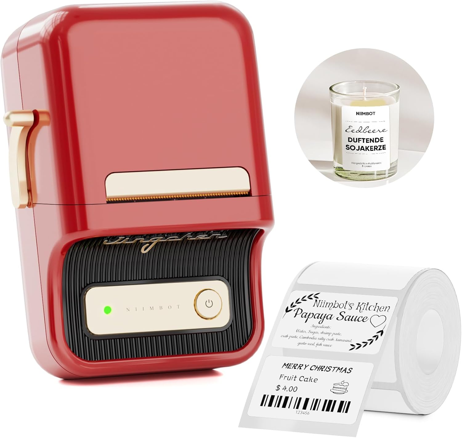 NIIMBOT B21 Inkless Label Maker, Mini Thermal Label Maker Compatible with iOS &...