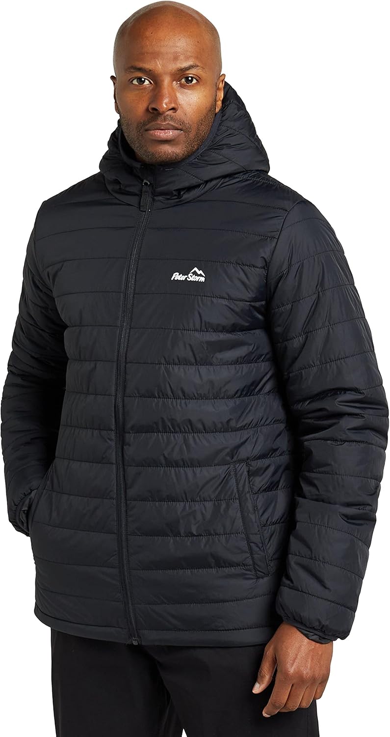 Peter Storm Men’s Blisco II Jacket with Hood & 2 Pockets, Insulated, Water Repel...