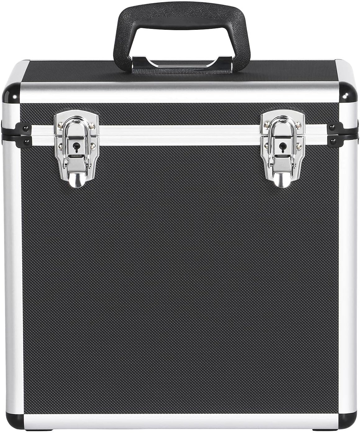 costoffs LP Storage Case 12" Vinyl Record Box Portable Aluminum DJ Box Lockable...