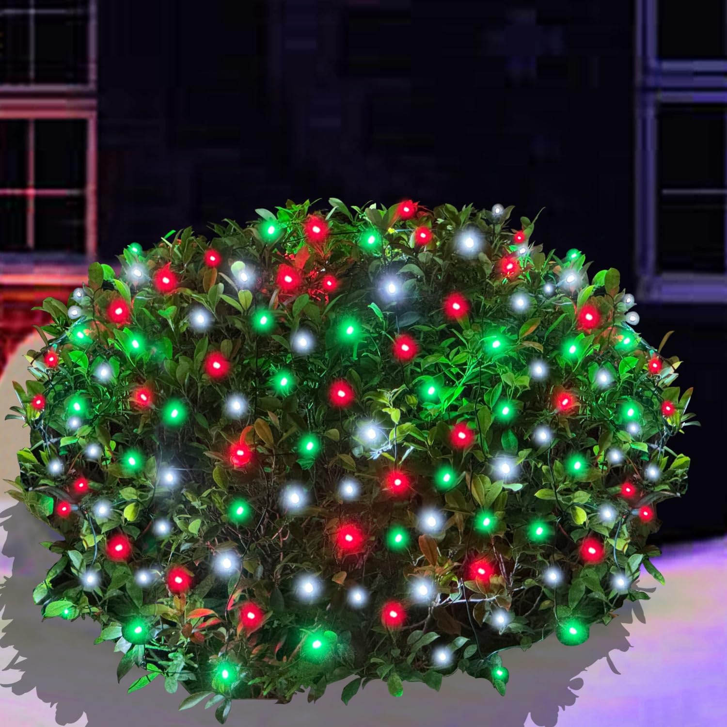 Christmas Lights Outdoor Christmas Decorations for Bushes,100LED 5X5ft Connectab...