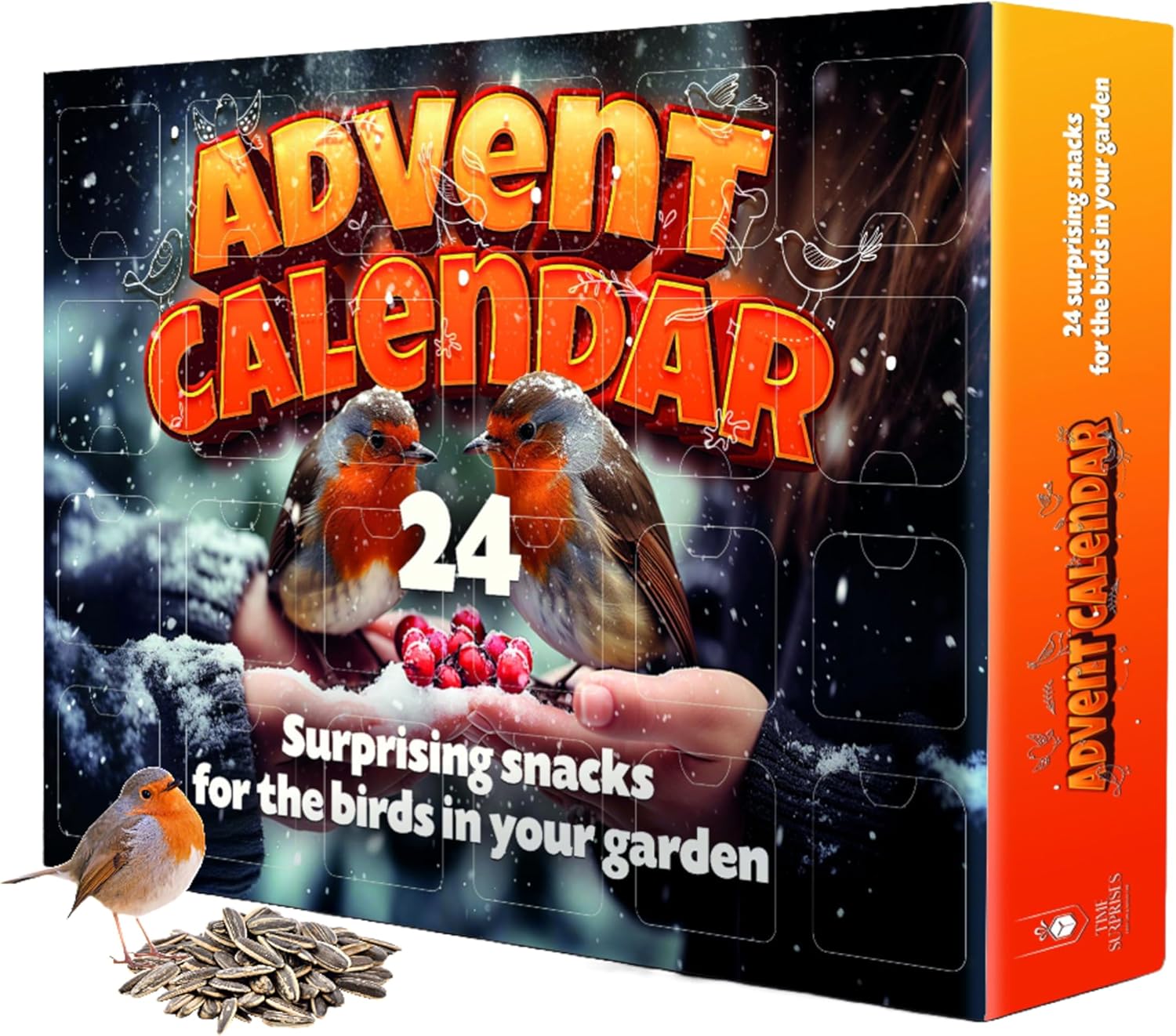 Bird Food Advent Calendar 2024 - Assorted Wild Bird Seed 24 Days Christmas Count...