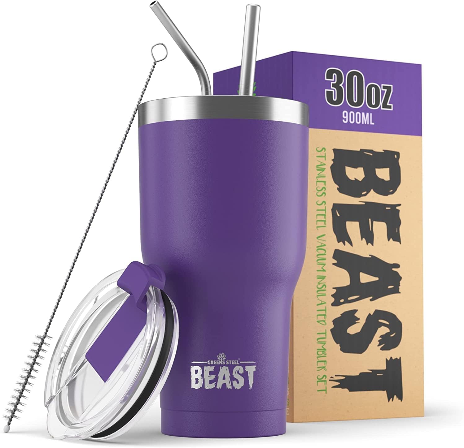 Beast 30 oz Tumbler Stainless Steel Vacuum Insulated Coffee Ice Cup Double Wall...