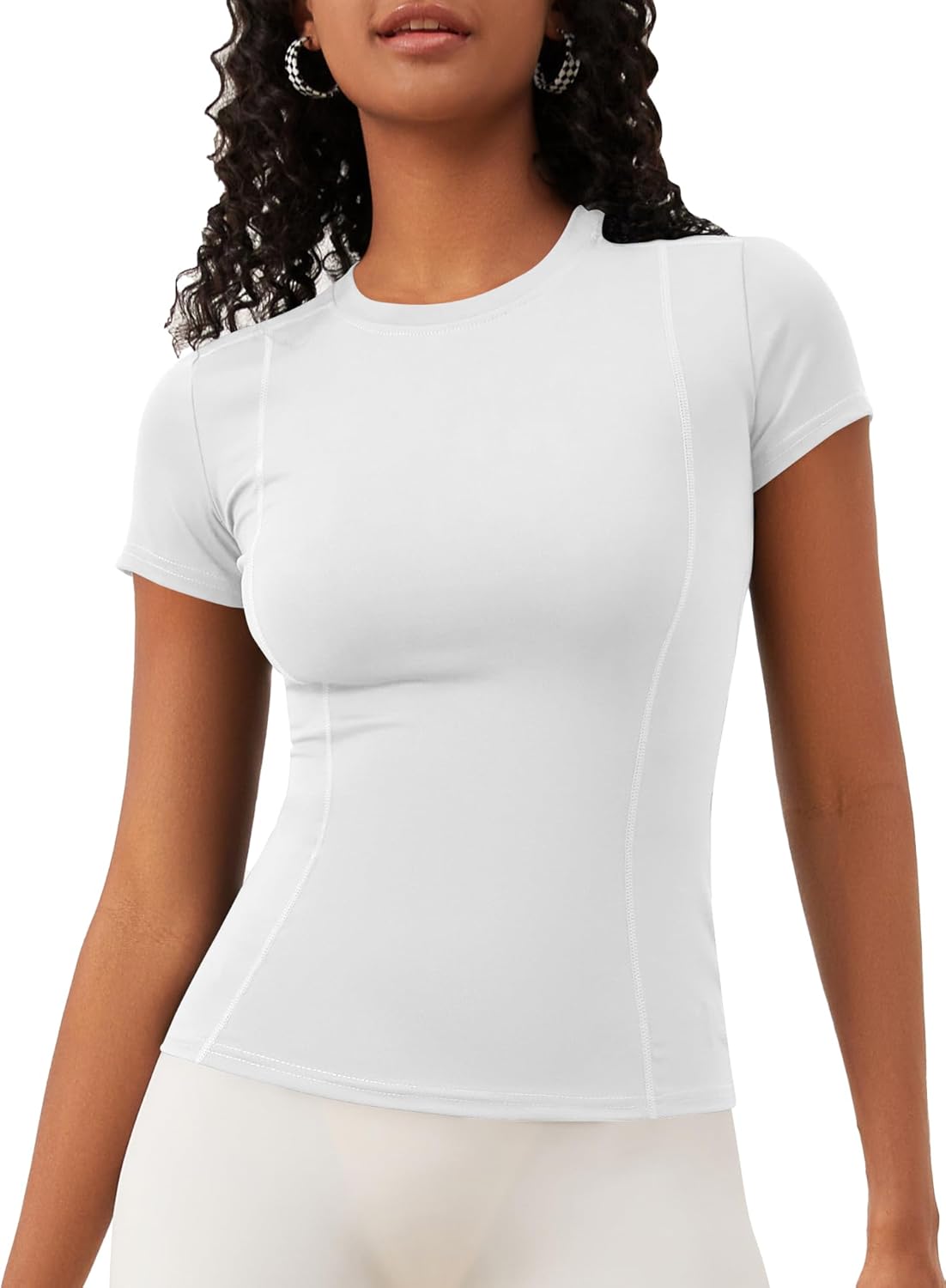 IECCP Women's Gym Shirts Workout Yoga Running Sports Tops Breathable Athletic Ex...
