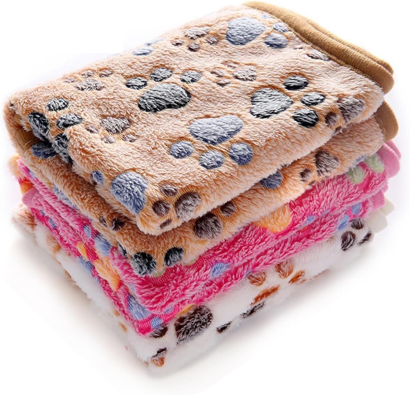 1 Pack 3 Blankets Super Soft Fluffy Premium Fleece Pet Blanket Flannel Throw for...