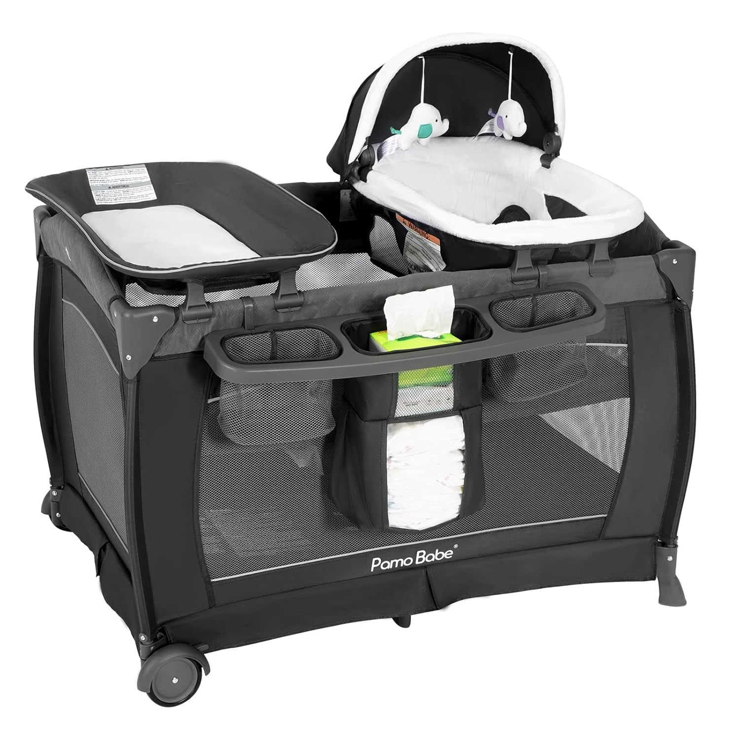 Pamo Babe Playard Deluxe Nursery Center, Foldable Playpen for Baby & Toddler, Ba...