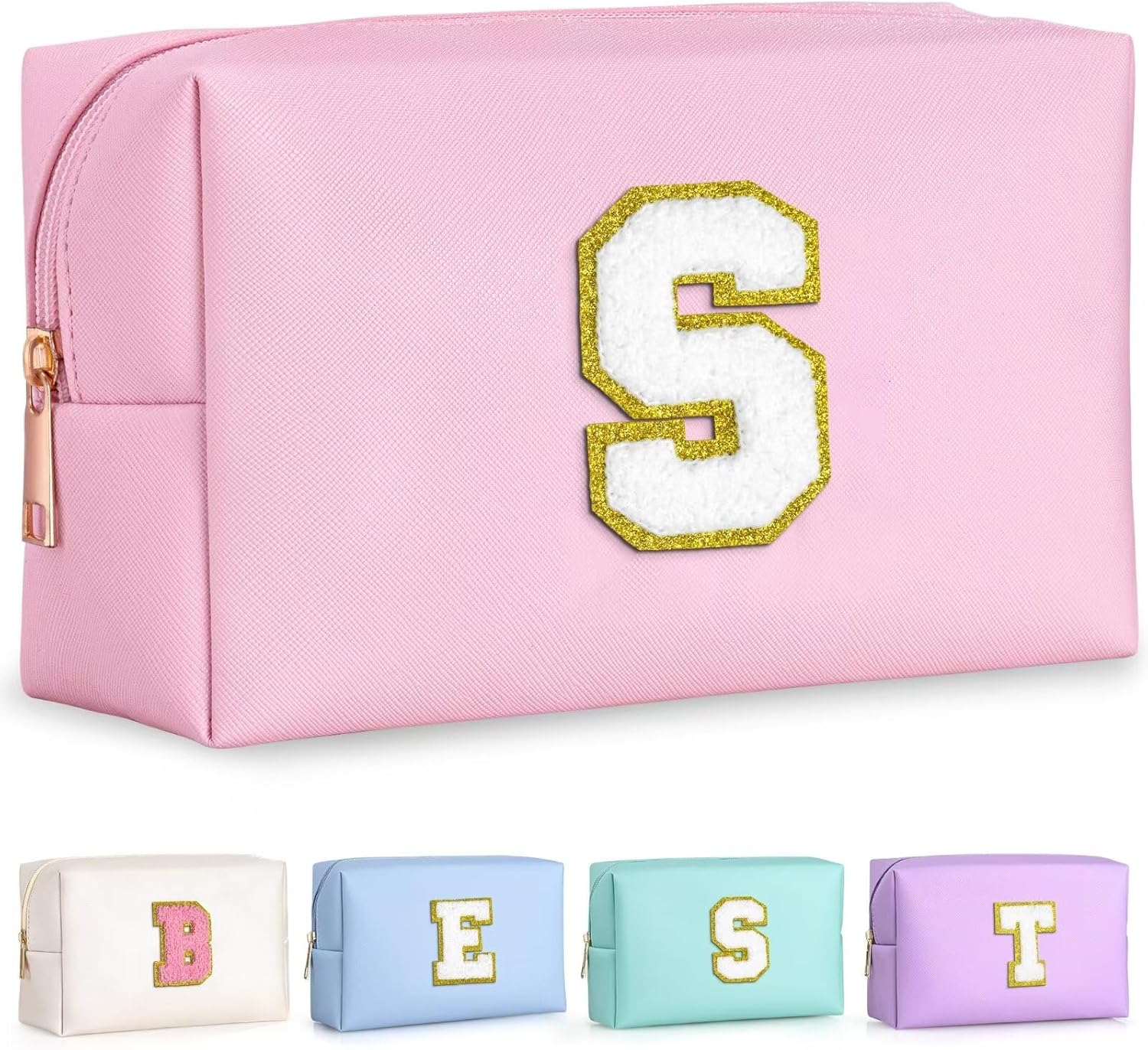 TOPEAST Stocking Stuffers for Girls Women - Cosmetic Bag, Personalized Initial M...