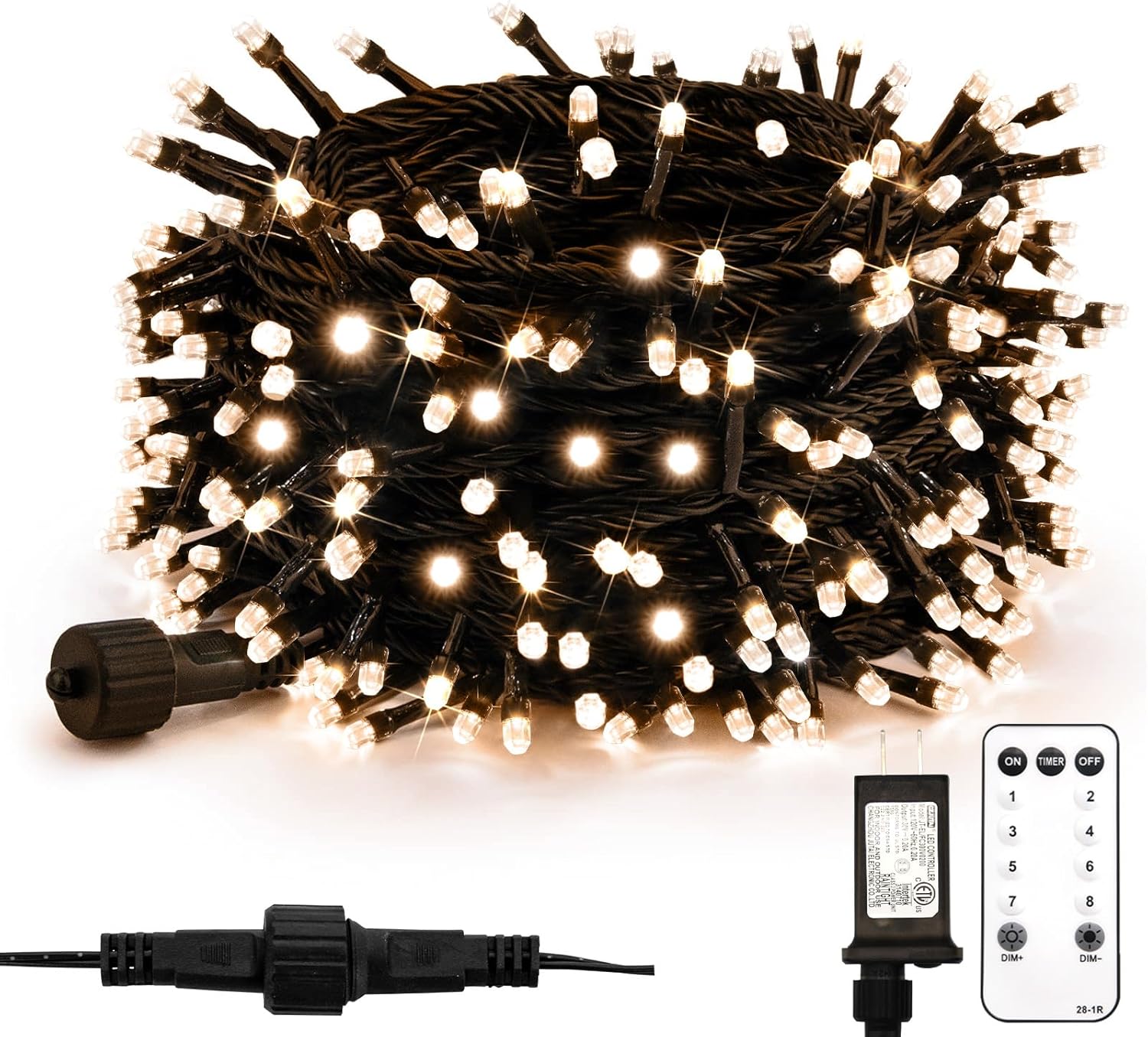 suddus Christmas Tree Lights Indoor, 66ft 200led Connectable Christmas String Li...