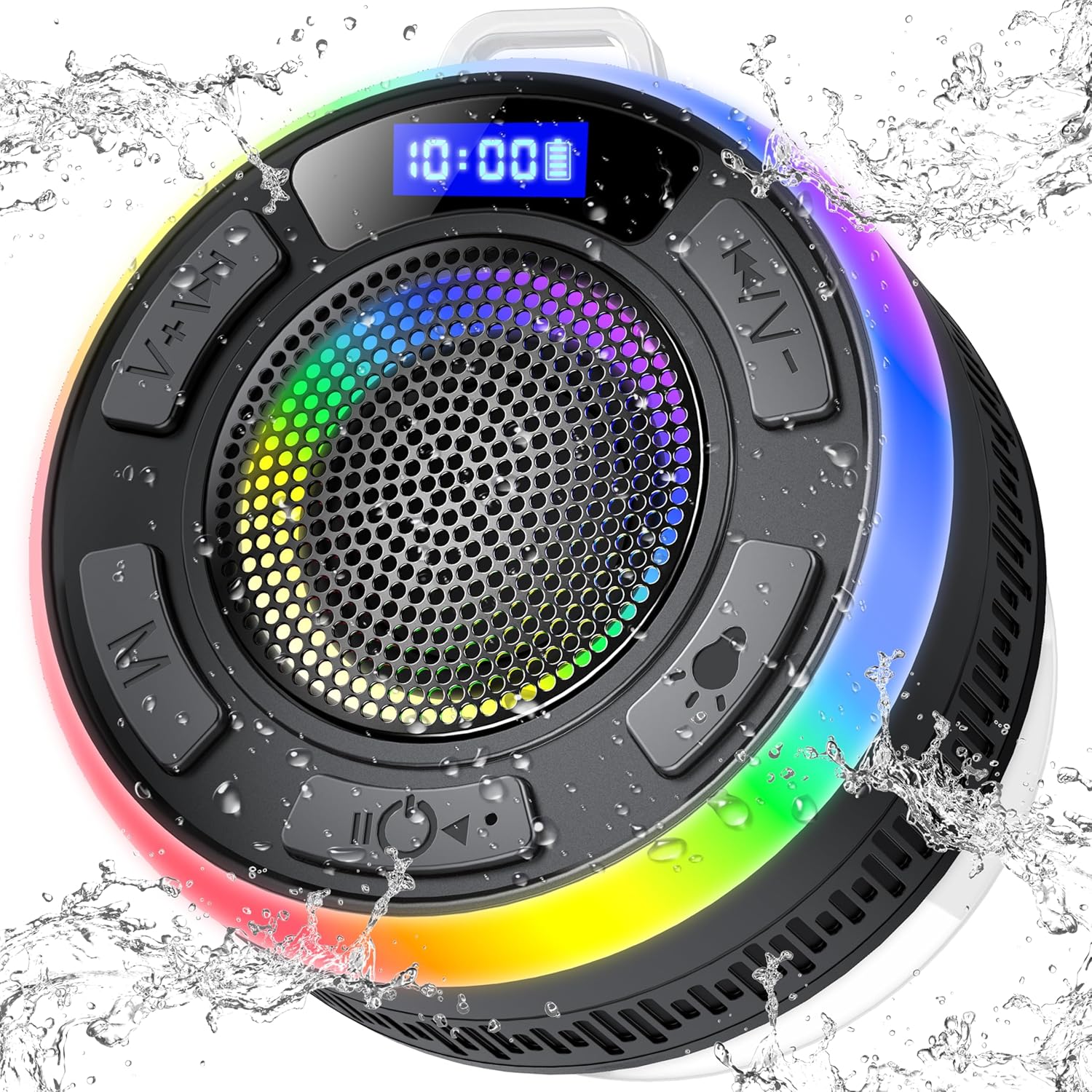 Bluetooth Shower Speaker, Portable Wireless Speaker IP7 Waterproof Speaker 360°...