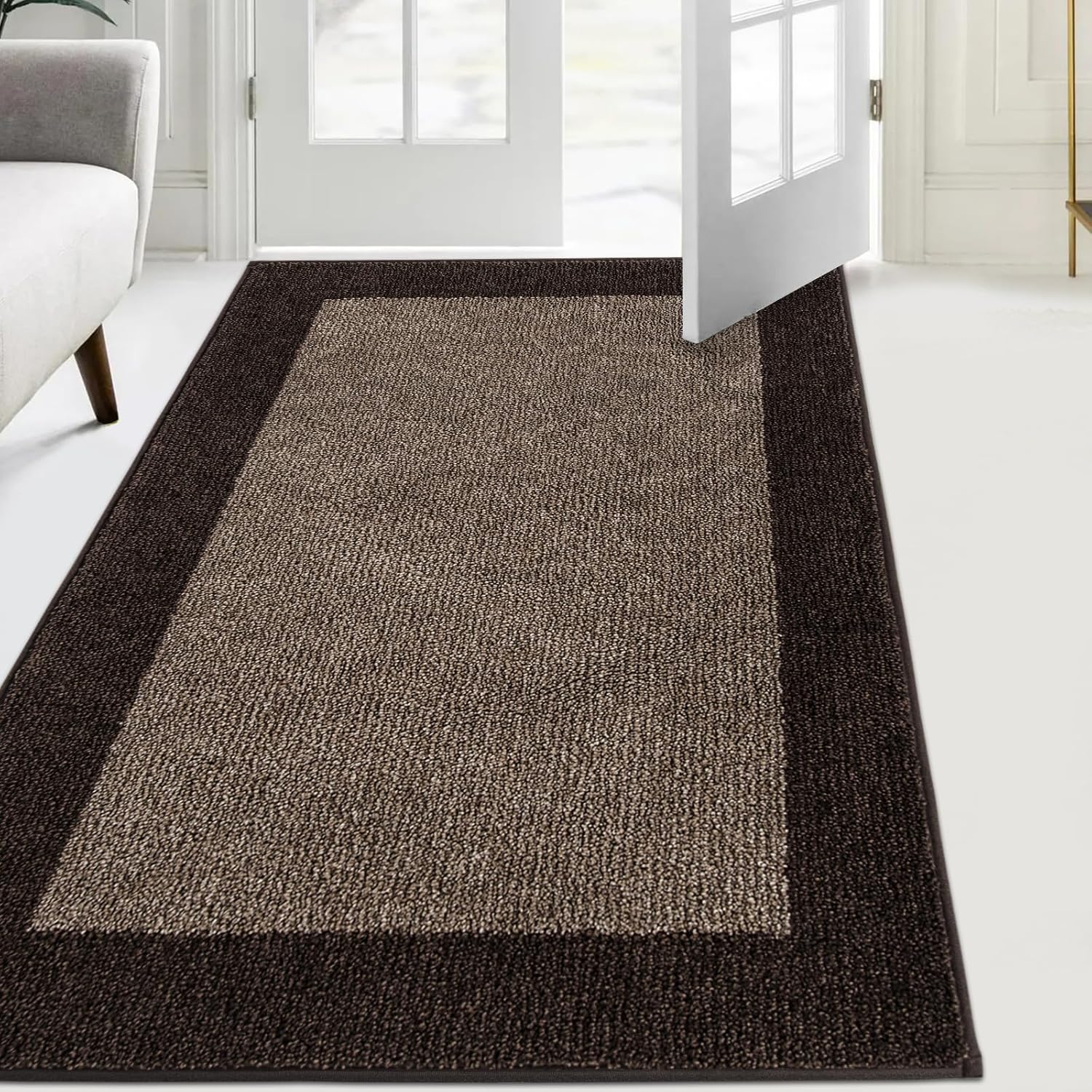 FCSDETAIL Dirt Trapper Indoor Door Mat 86 x 150 cm, Non-slip Entrance Rug, Machi...