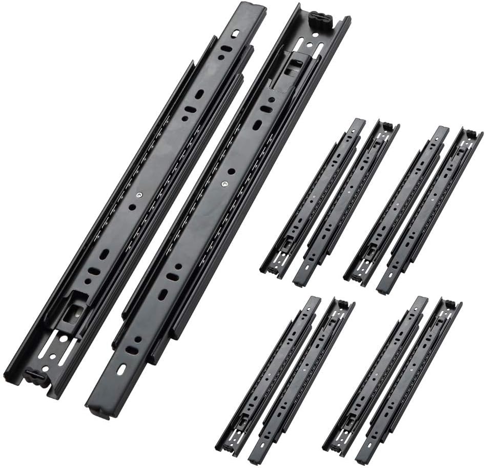 AOLISHENG 5 Pair Drawer Runners Drawer Slides 350mm 45kg Load Capacity Heavy Dut...