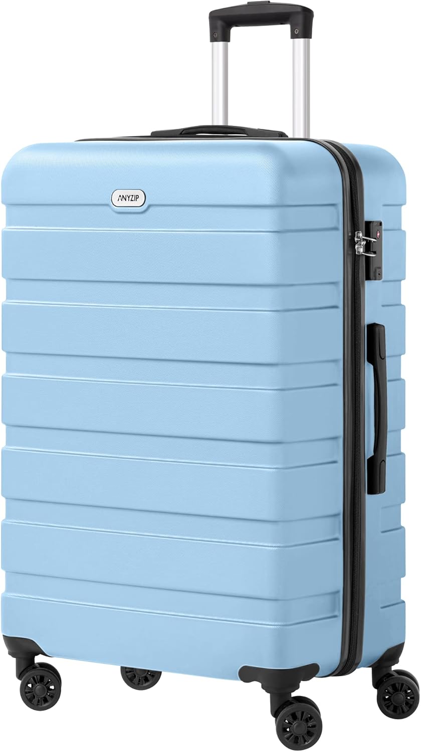 AnyZip Luggage PC ABS Hardside Lightweight Suitcase with 4 Universal Wheels TSA...