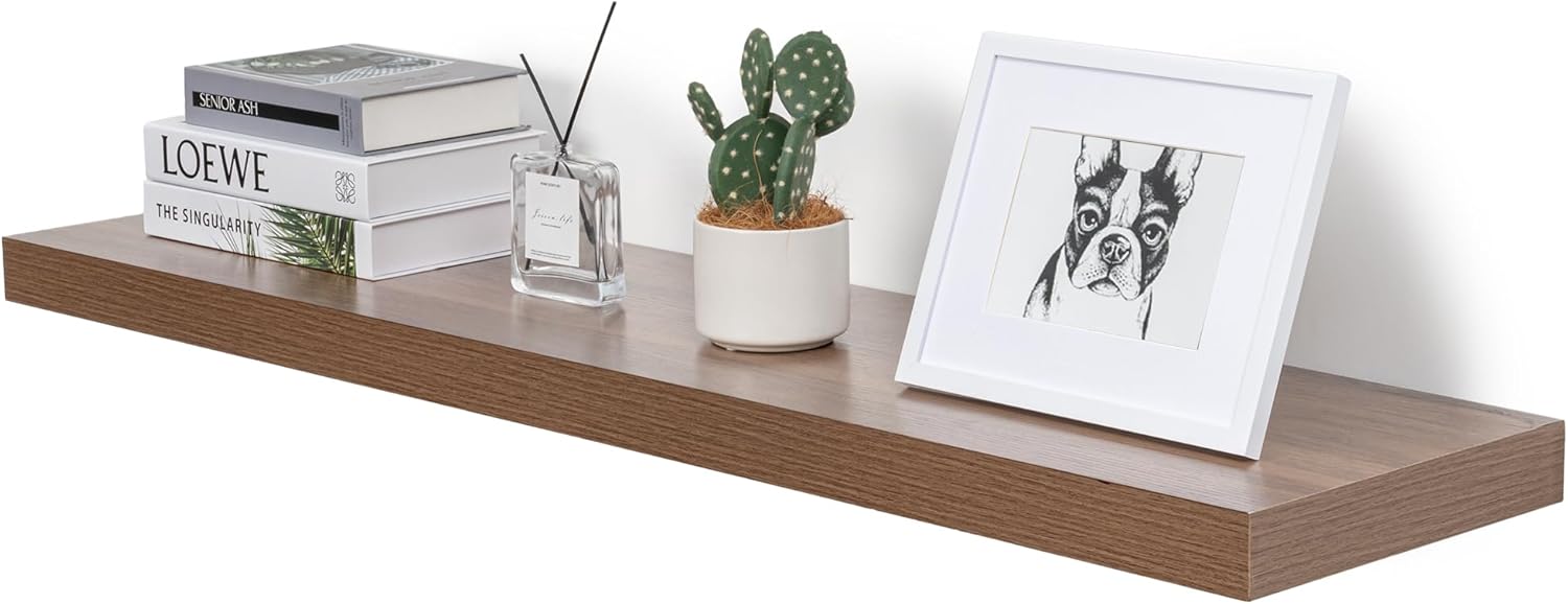 Fun Memories 48 x 12 Floating Shelves, 12 Inch Deep Wall Shelf for Fireplace Man...