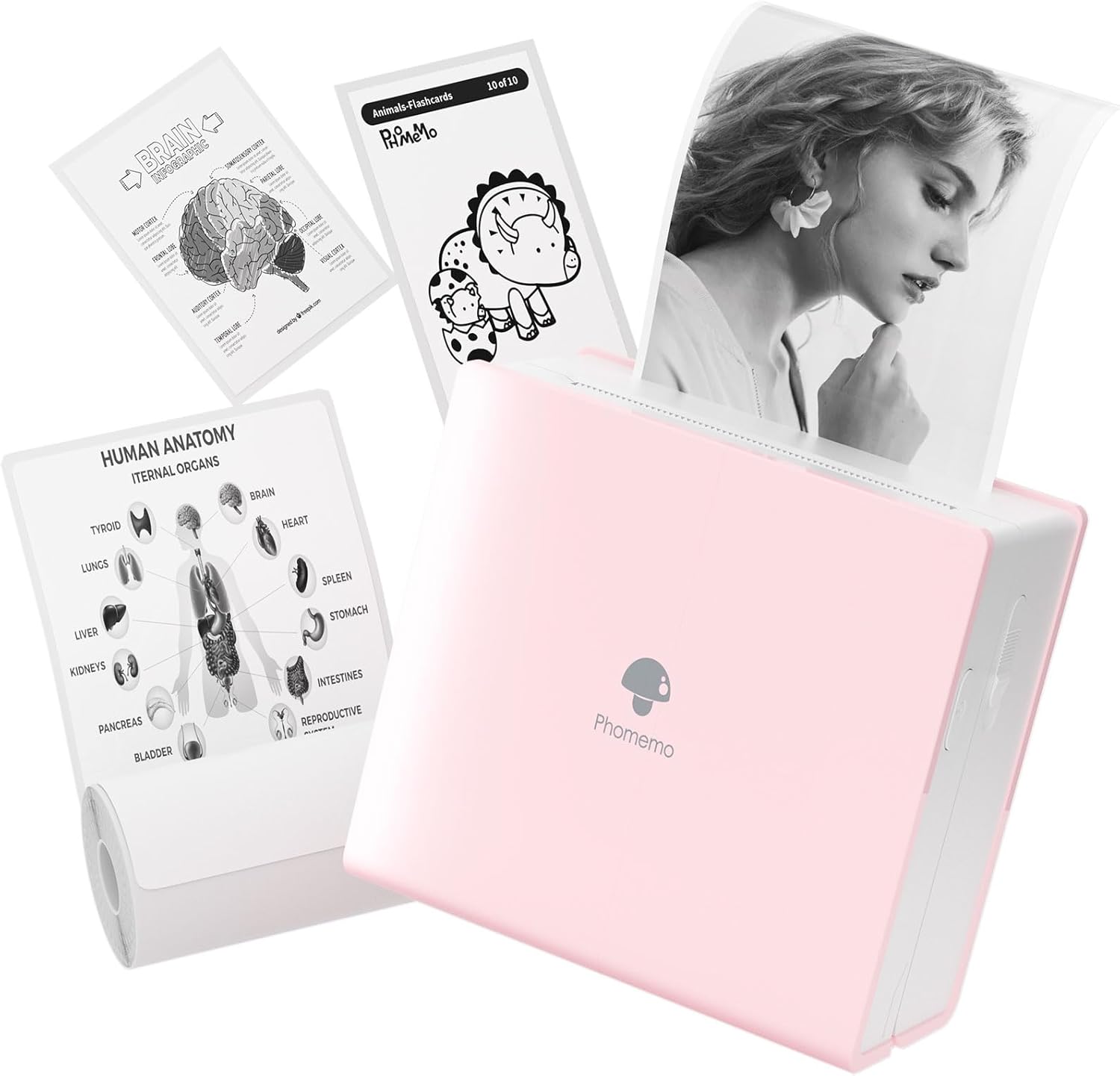 Phomemo M02 Small Printer-Portable Mini Photo Printer- Pocket Bluetooth Thermal...