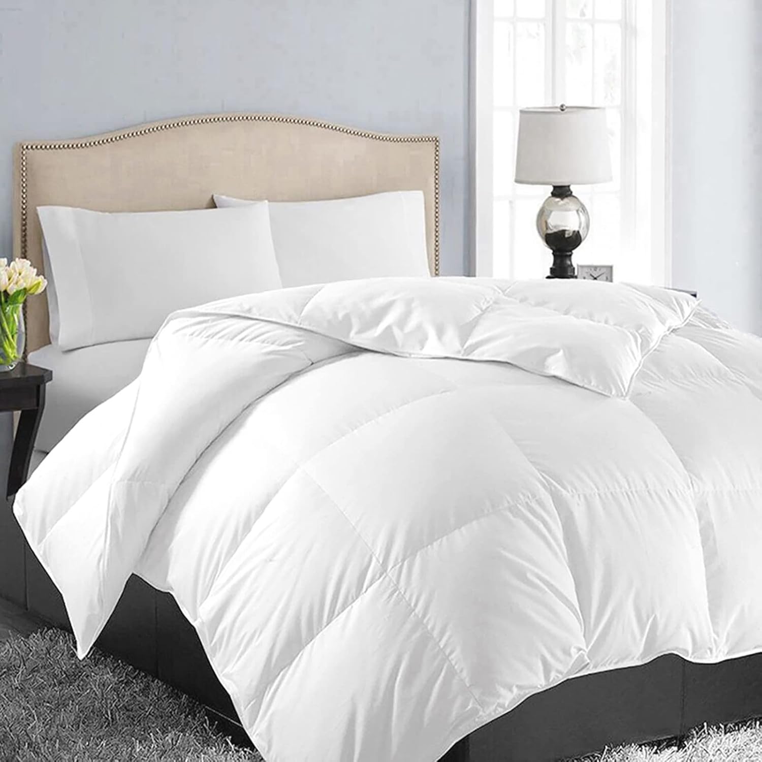 EASELAND All Season King Size Soft Quilted Down Alternative Comforter Reversible...