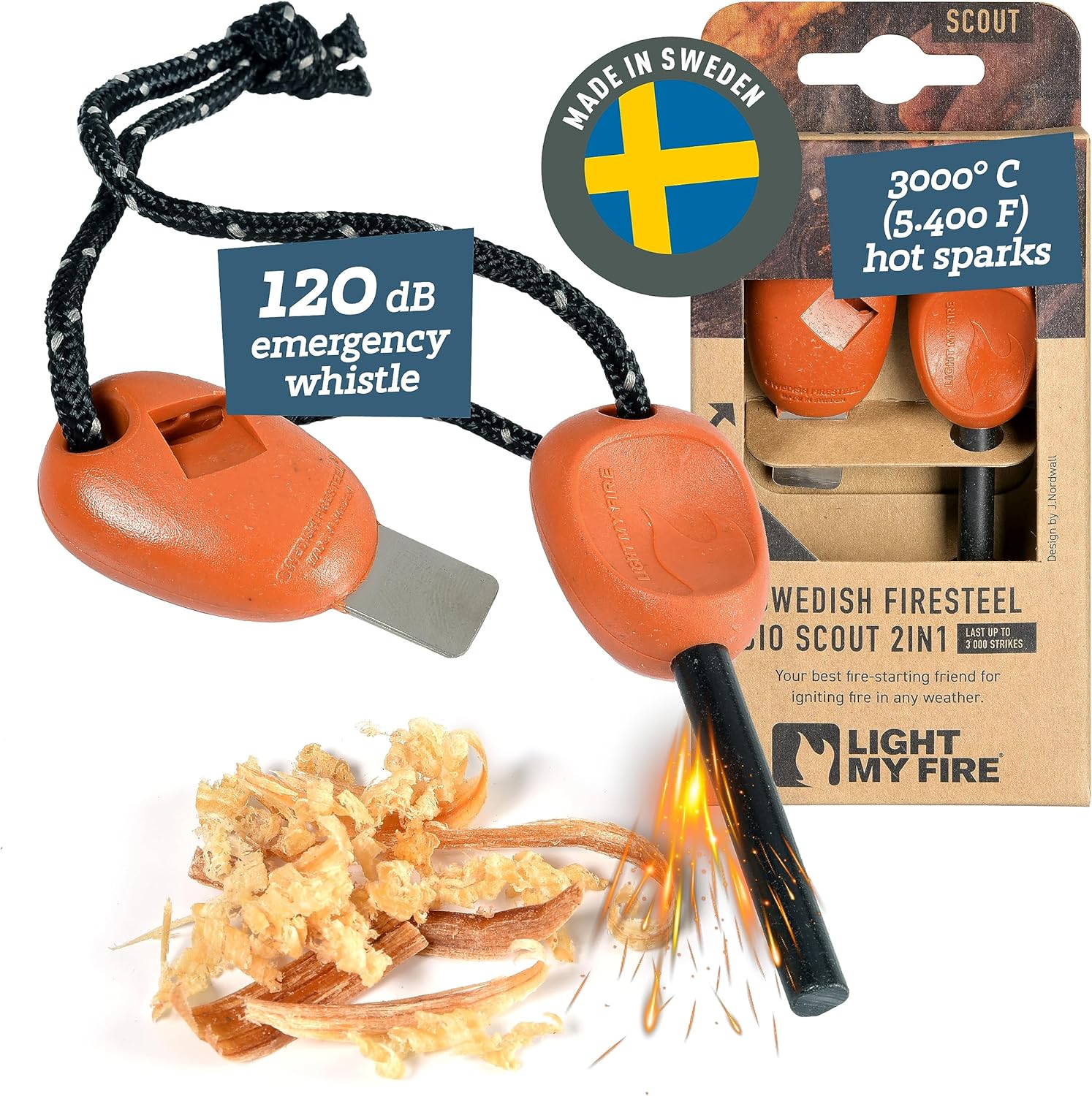 Light My Fire Swedish Flint Fire Starter Ferro Rod Survival Tools SCOUT | Fire S...