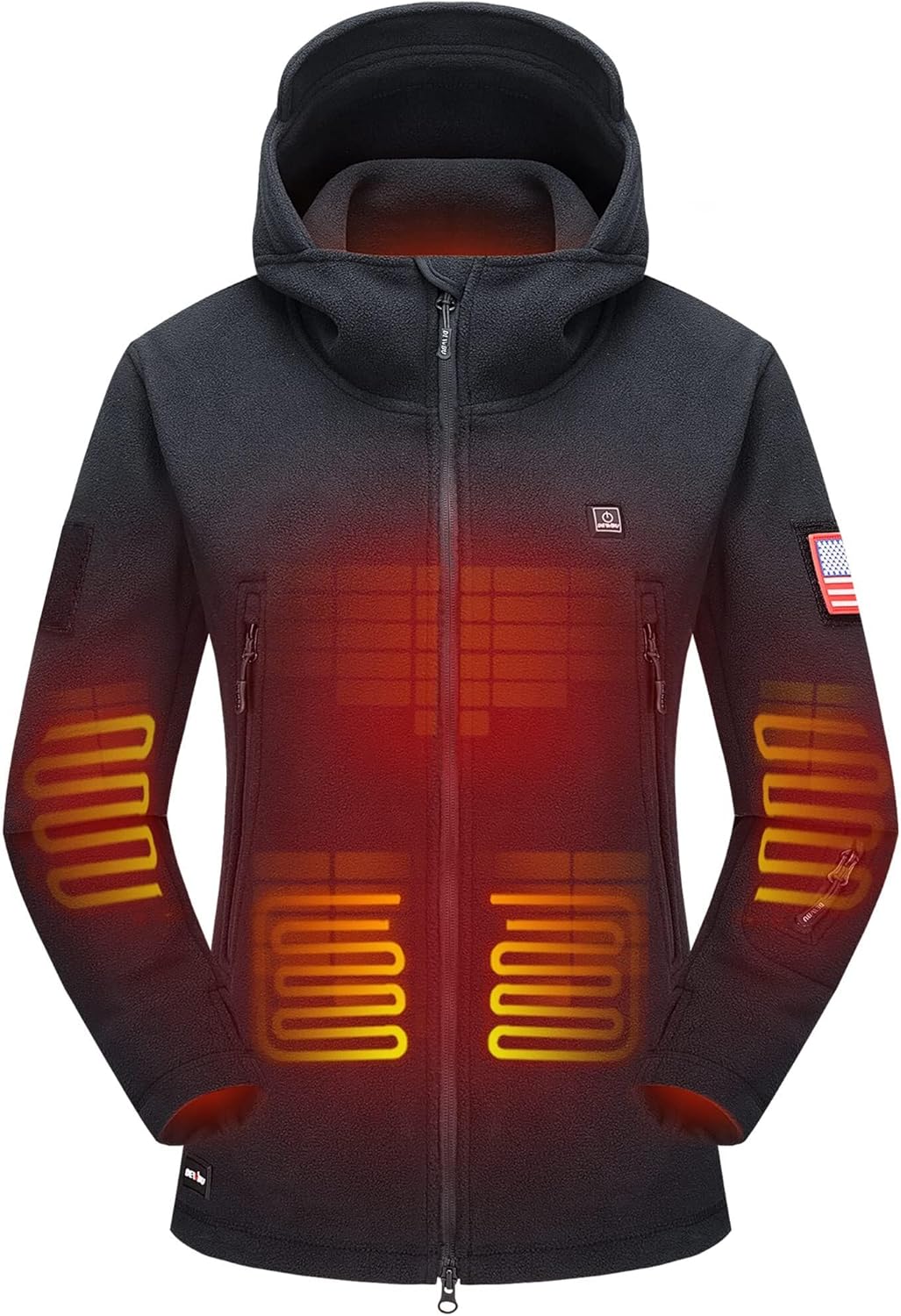 DEWBU Heated Jacket Polar Fleece with 12V Battery Pack Soft Fleece Electric Heat...