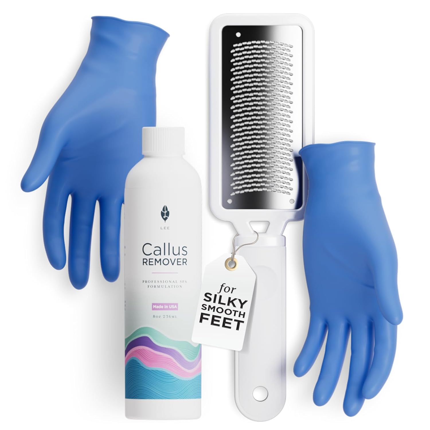 Lee Beauty Professional Callus Remover for Feet - Extra Strength Gel & Rasp Foot...