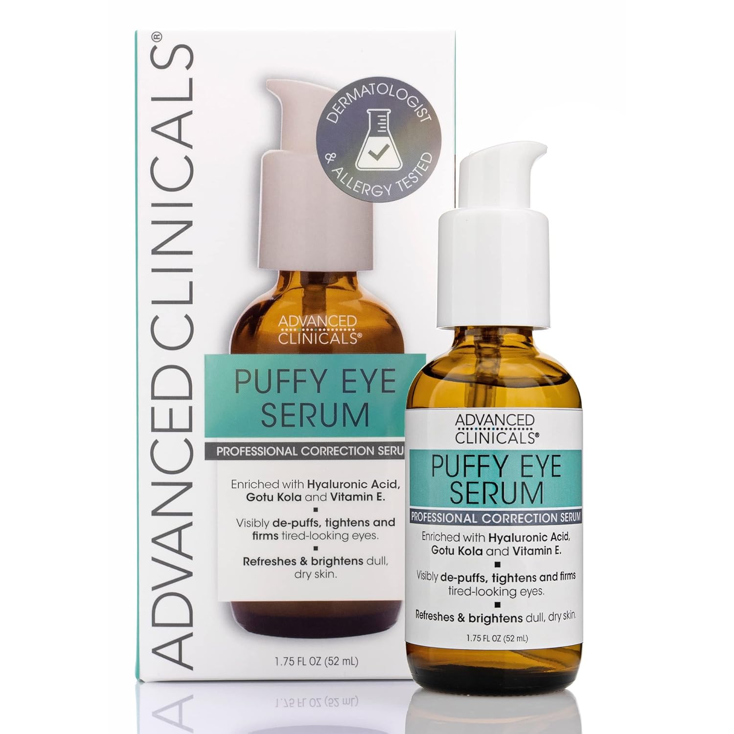 Advanced Clinicals Puffy Under Eye Face Serum Anti Aging, Brightening, & Firming...