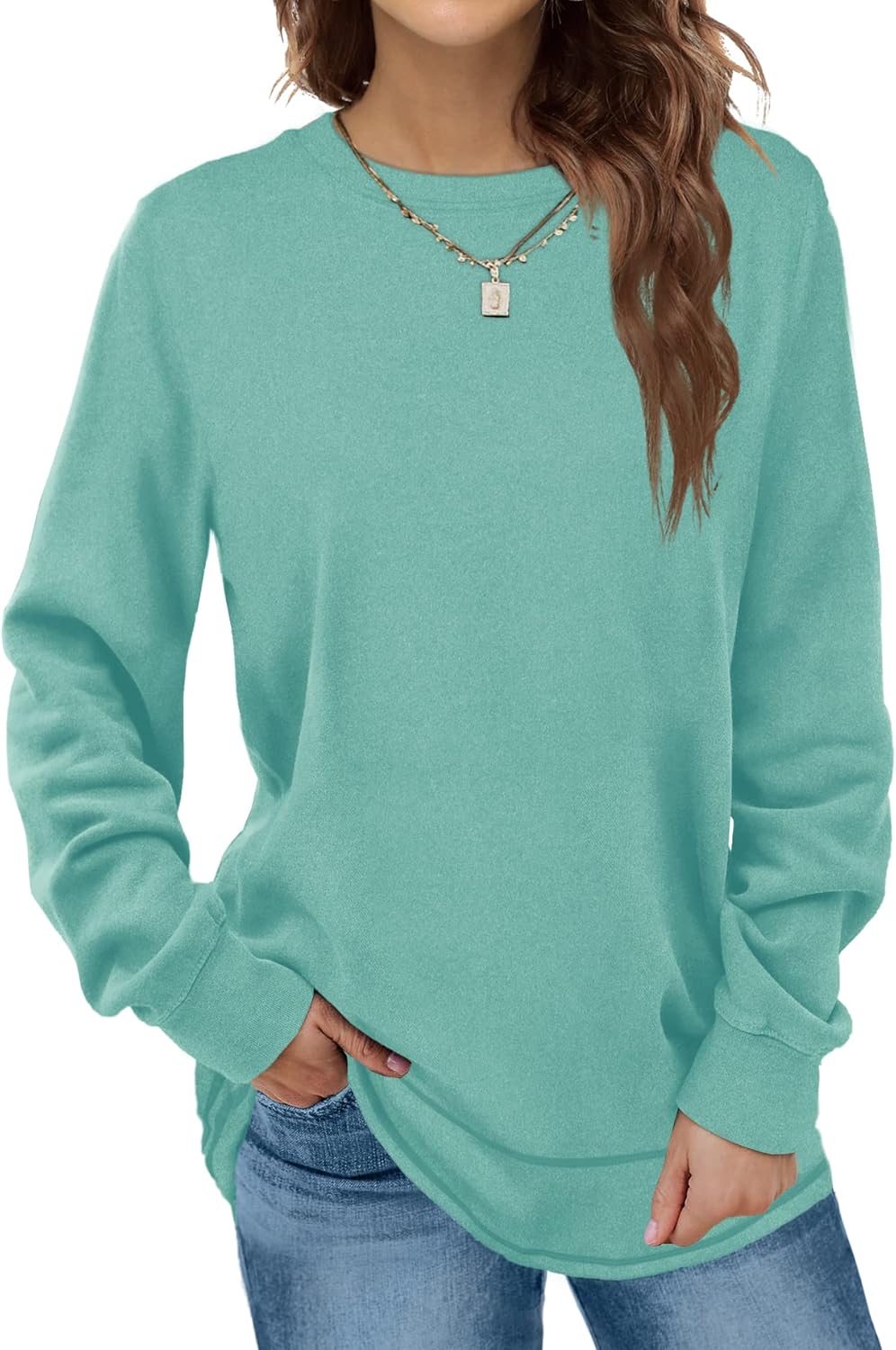 Dofaoo Sweatshirts for Women Crewneck Long Sleeve Shirts Tunic Tops for Leggings...