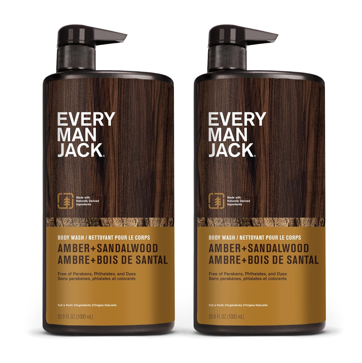 Every Man Jack Amber + Sandalwood Mens Body Wash for All Skin Types - Cleanse, H...