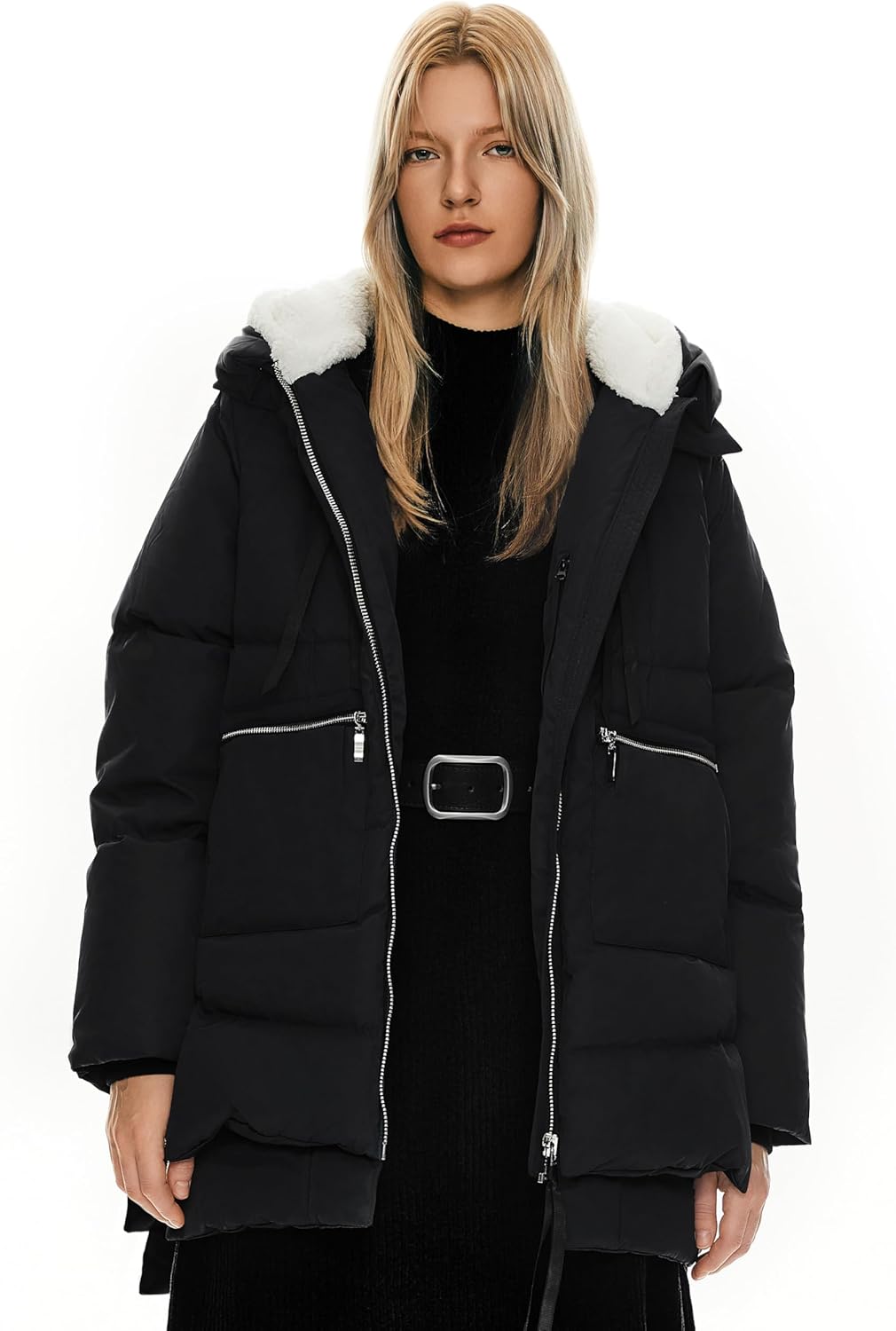 Orolay Women's Thickened Down Jacket Parka Hooded Long Puffer Coat for Winter XX...