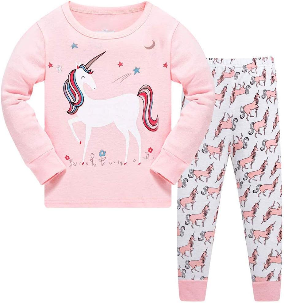 TEDD Girls Christmas Pyjamas Set Toddler Clothes Sleepwear Animal Printed Nightw...