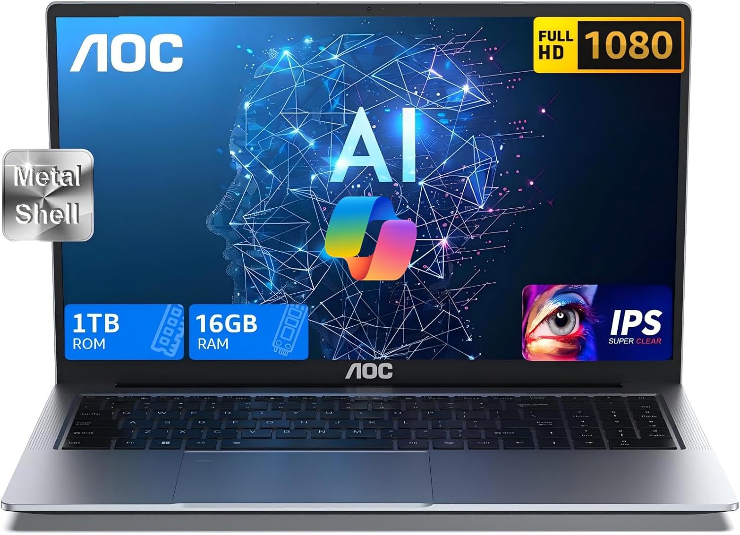AOC Gaming Laptop, AI Laptop Computer with Intel Core Ultra5 125U, 16GB DDR5 1TB...