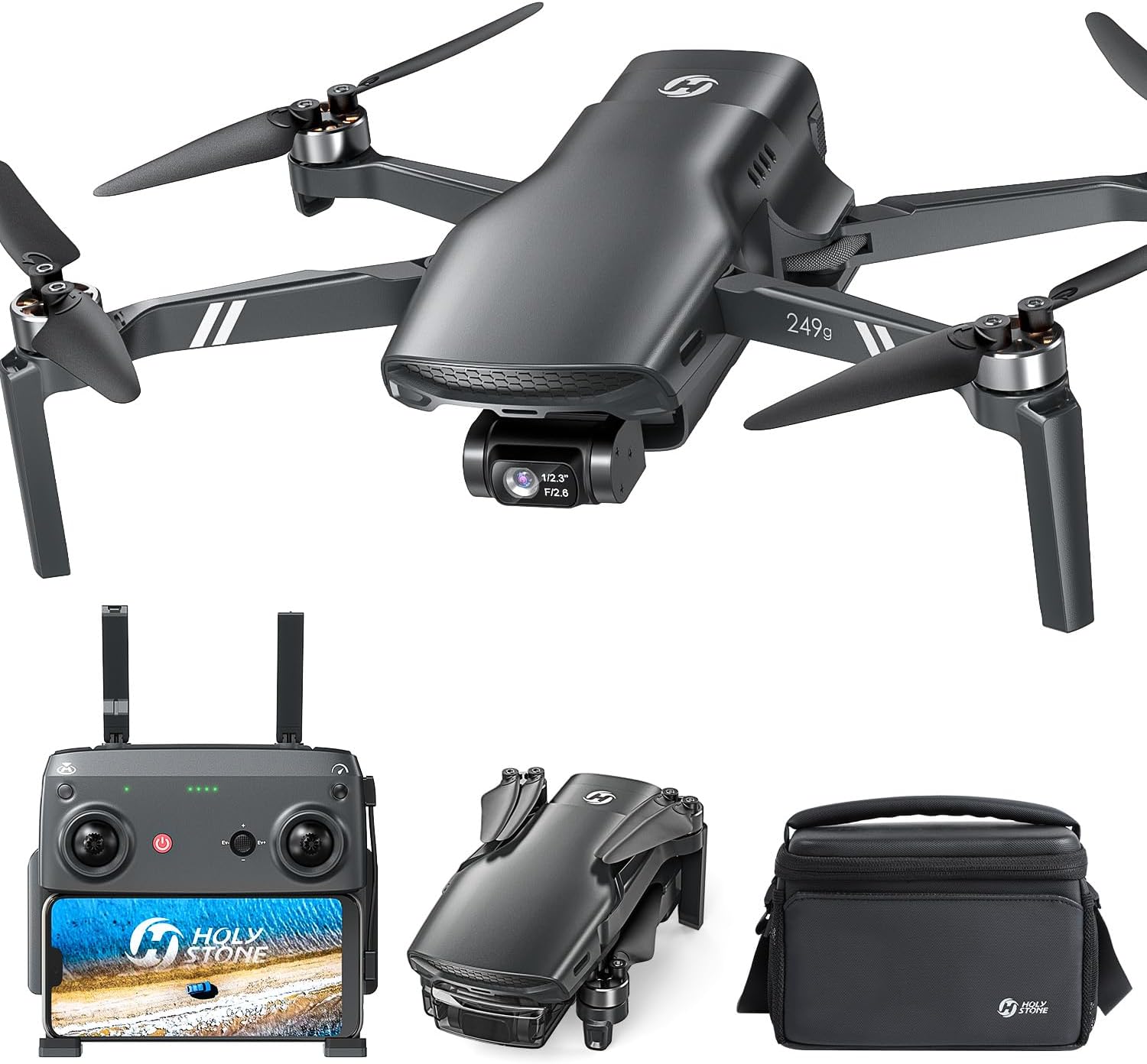 Holy Stone HS900 249g Lightweight GPS Drones with Camera for Adults 4K; 3 Axis B...