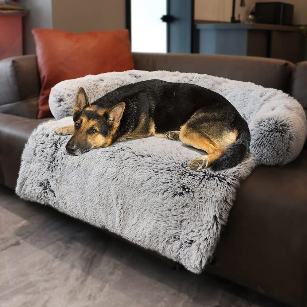 Tinaco Luxurious Calming Dogs/Cats Bed Mats, Washable Removable Couch Cover, Plu...
