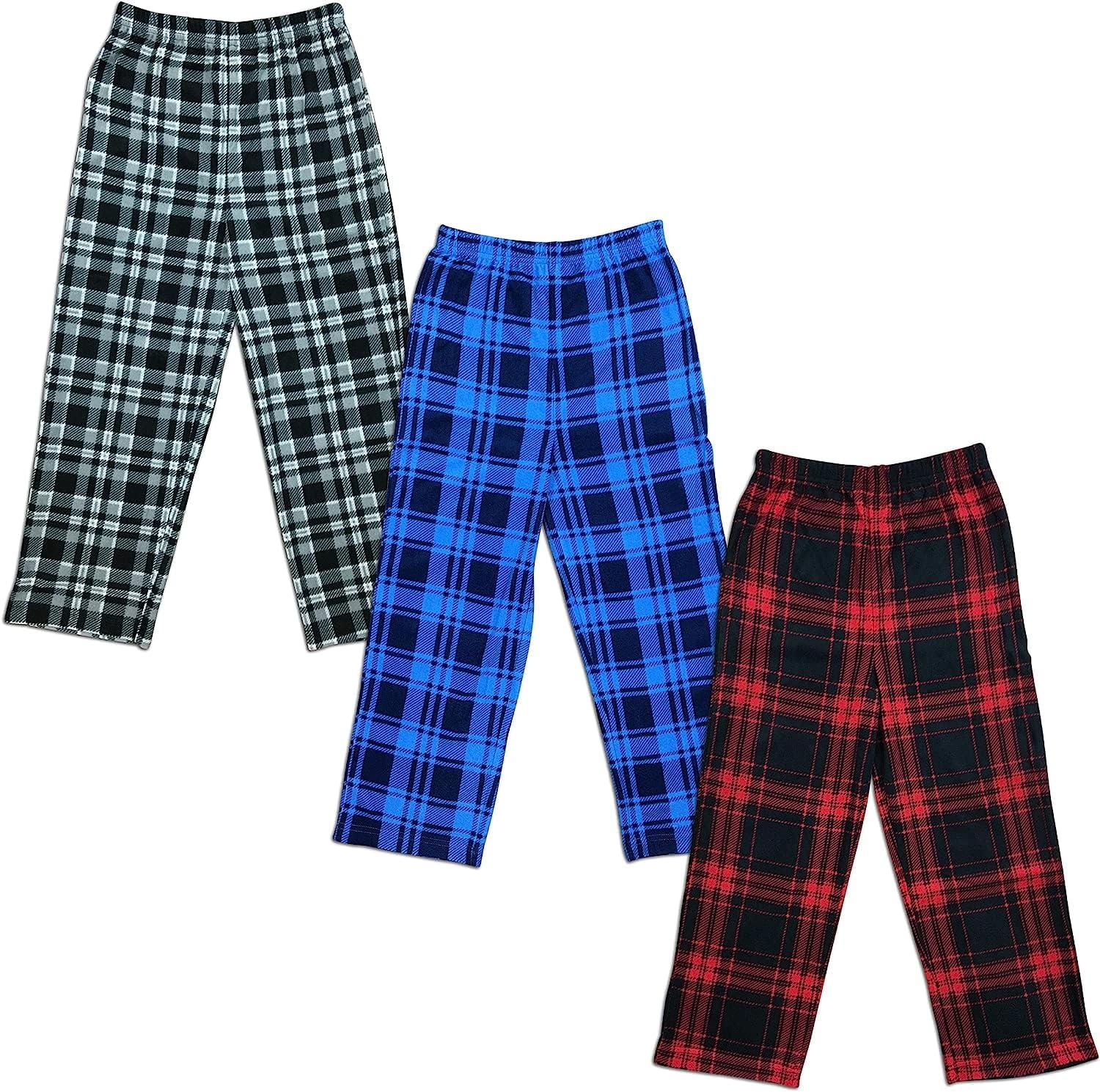 Mad Dog Concepts 3-Pack Boys Pajama Pants - Soft Micro Fleece PJ Bottoms for Kid...