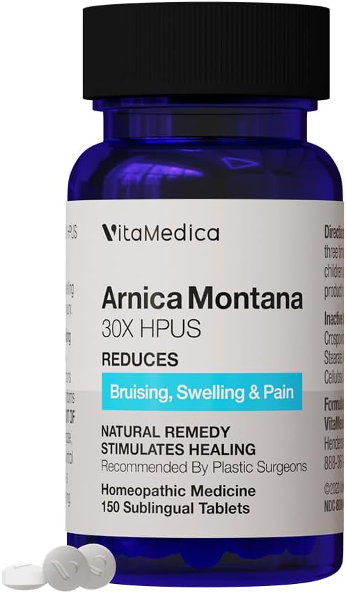 VitaMedica Arnica Montana 30X Rapid Dissolve Arnica Tablets for Natural Pain, Br...