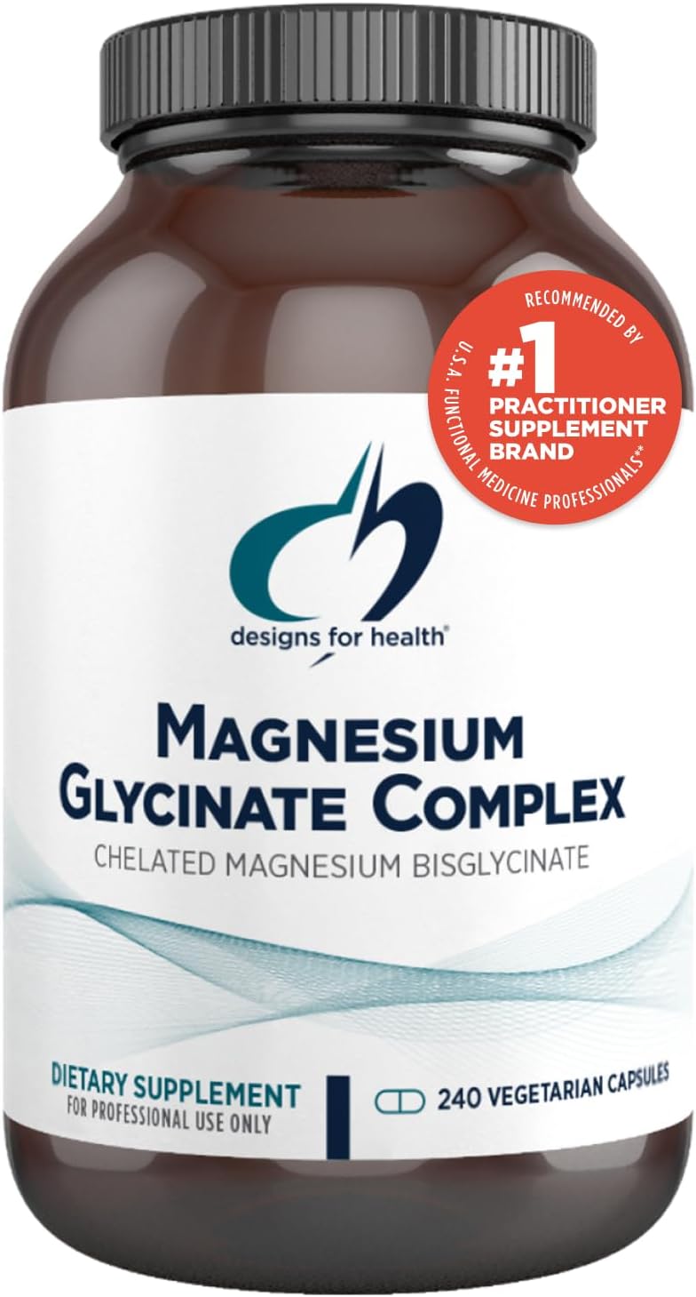 Designs for Health Magnesium Glycinate Complex - Chelated Magnesium Bisglycinate...
