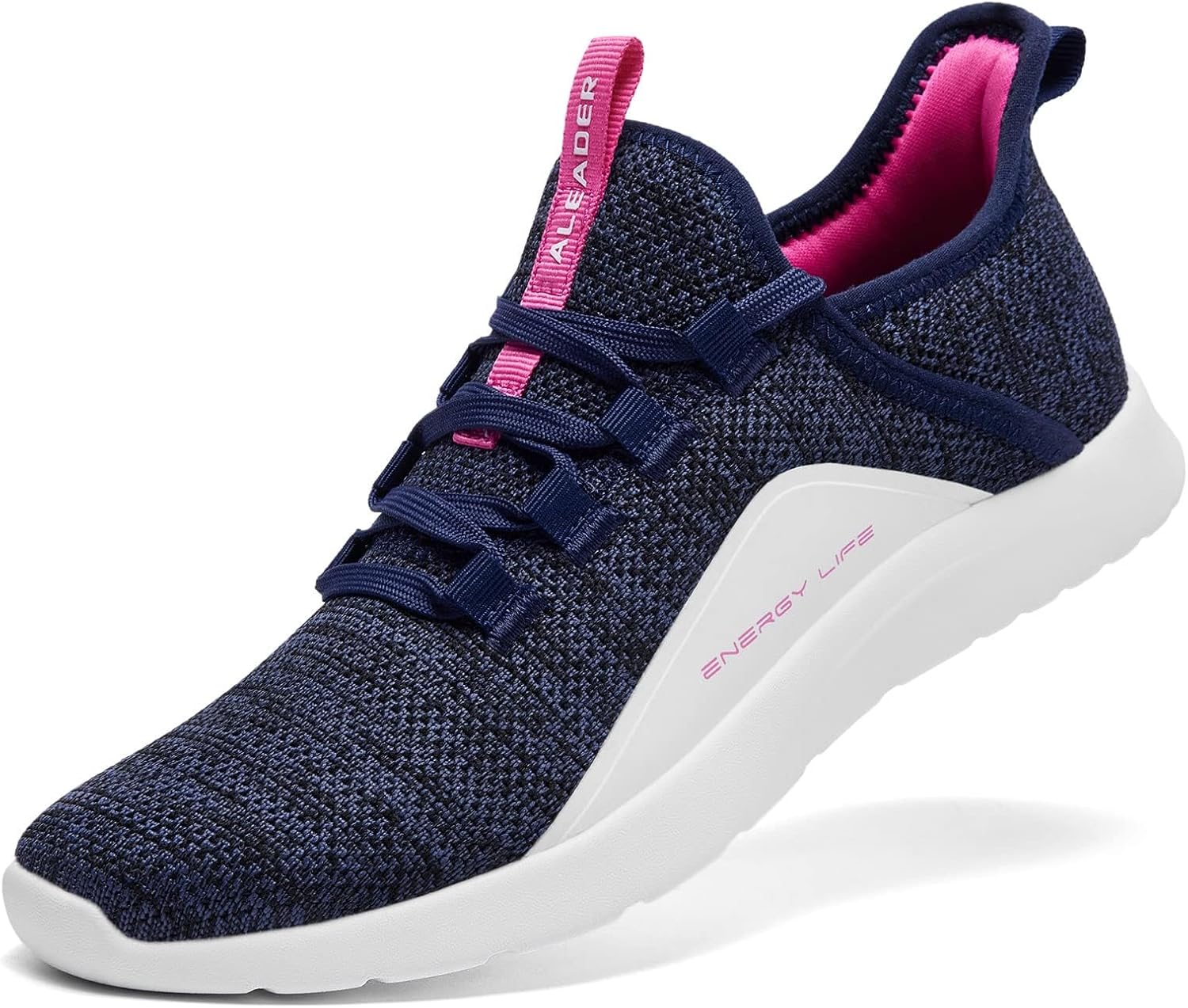 ALEADER Women's Energycloud Lightweight Slip On Walking Running Shoes 8.5 Navy