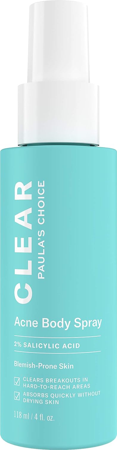 Paula's Choice CLEAR Back & Body Exfoliating Acne Spray, 2% BHA (Salicylic Acid)...