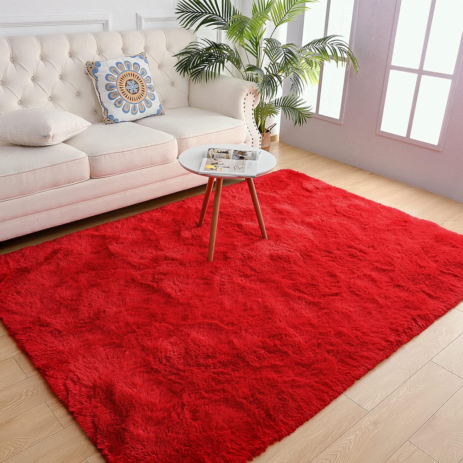 Chicrug Soft Area Rugs for Bedroom Living Room Plush Fluffy Rug 4x6 Feet, Shag F...