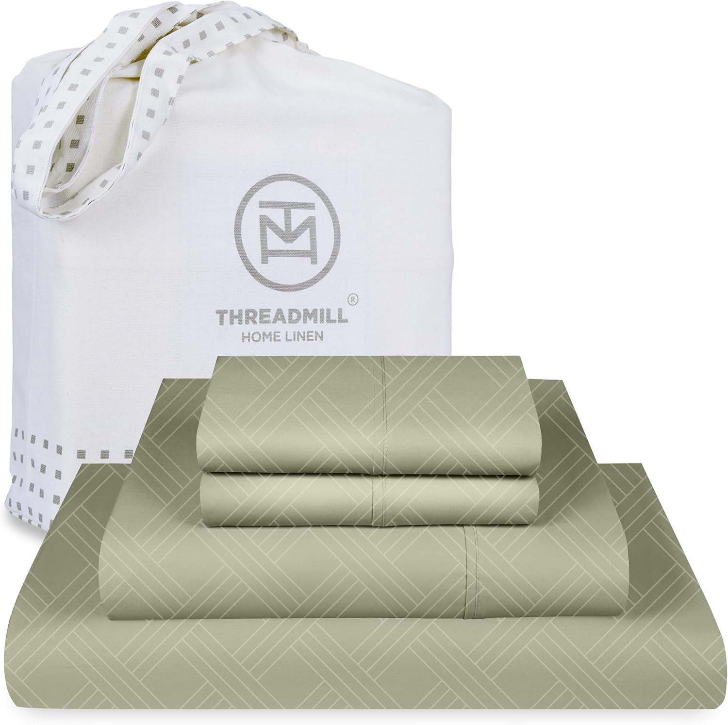 Threadmill Queen Sheet Set for Queen Mattresses | 800 Thread Count Jacquard Celi...
