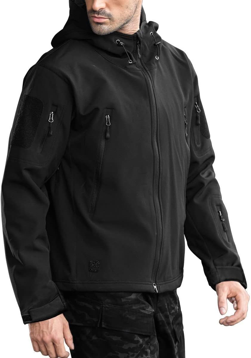 FREE SOLDIER Men's Outdoor Waterproof Soft Shell Hooded Military Tactical Jacket...