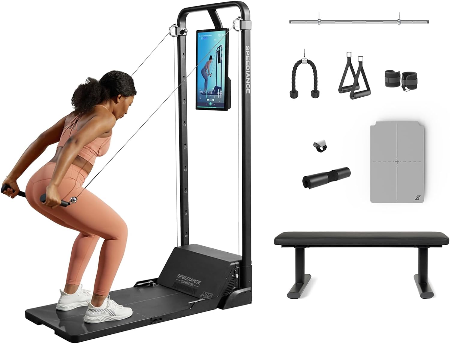 Smart Home Gym System, Gym Monster Multifunctional Smith Machine Home Gym Power...
