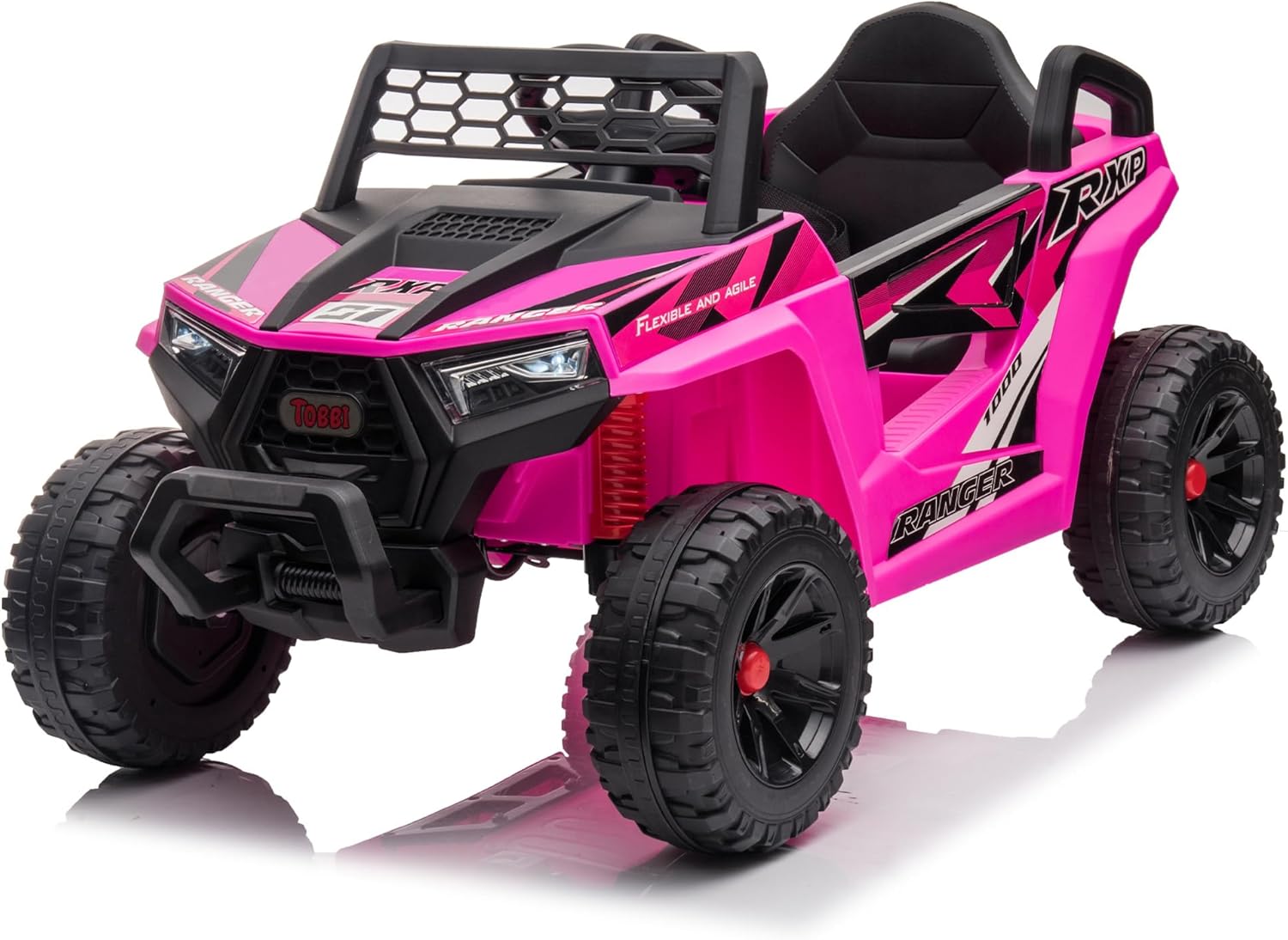 TOBBI 12V Kids Ride on Car, Electric Off-Road UTV Truck with Diverse Functions,...